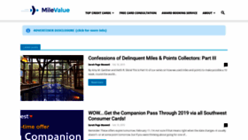 What Milevalue.com website looked like in 2019 (5 years ago)