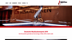 What Musikautorenpreis.de website looked like in 2019 (5 years ago)