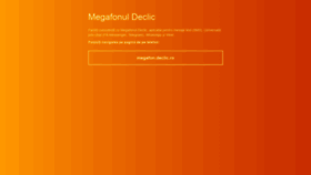 What Megafon.declic.ro website looked like in 2019 (5 years ago)