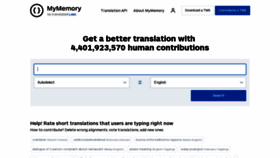 What Mymemory.translated.net website looked like in 2019 (5 years ago)