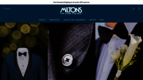 What Miltons.com website looked like in 2019 (5 years ago)