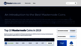 What Masternodes.com website looked like in 2019 (5 years ago)