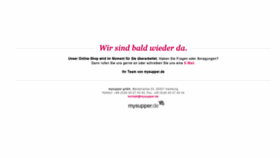What Mysupper.de website looked like in 2019 (5 years ago)