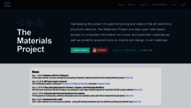 What Materialsproject.org website looked like in 2019 (5 years ago)