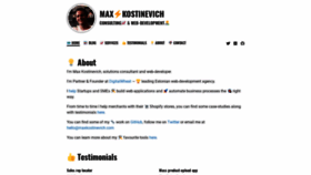 What Maxkostinevich.com website looked like in 2019 (5 years ago)