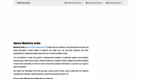 What Medicineindia.org website looked like in 2019 (5 years ago)