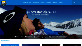 What Mayrhofen.at website looked like in 2019 (5 years ago)