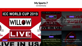What Mysports7.com website looked like in 2019 (5 years ago)