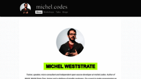 What Michel.codes website looked like in 2019 (5 years ago)
