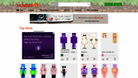 What Minecraftskins.com website looked like in 2019 (5 years ago)