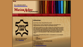 What Marion-acker-leder.de website looked like in 2019 (5 years ago)