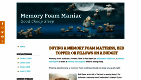 What Memory-foam-maniac.com website looked like in 2019 (5 years ago)