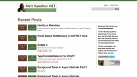 What Matthamilton.net website looked like in 2019 (5 years ago)