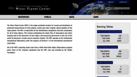 What Minorplanetcenter.net website looked like in 2019 (4 years ago)