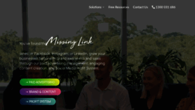 What Missinglinksocialmedia.com.au website looked like in 2019 (5 years ago)