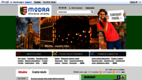 What Modra.sk website looked like in 2019 (5 years ago)
