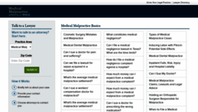 What Medicalmalpractice.com website looked like in 2019 (4 years ago)