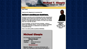 What Michaelglaspie.com website looked like in 2019 (5 years ago)