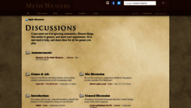 What Myth-weavers.com website looked like in 2019 (4 years ago)