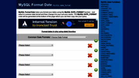 What Mysqlformatdate.com website looked like in 2019 (5 years ago)