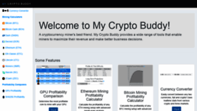 What Mycryptobuddy.com website looked like in 2019 (4 years ago)