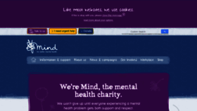 What Mind.org.uk website looked like in 2019 (4 years ago)