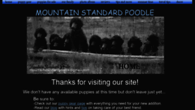 What Mountainstandardpoodle.com website looked like in 2019 (5 years ago)