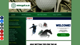 What Misterygolf.co.uk website looked like in 2019 (4 years ago)