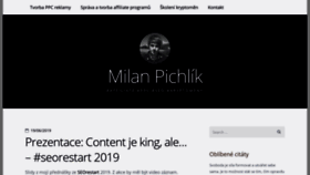What Milanpichlik.cz website looked like in 2019 (4 years ago)