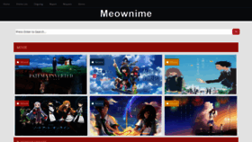 What Meownime.online website looked like in 2019 (6 years ago)