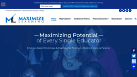 What Maximizelearninginc.com website looked like in 2019 (4 years ago)