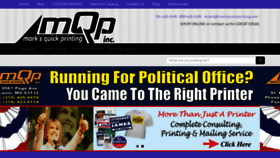 What Marksquickprinting.com website looked like in 2019 (6 years ago)