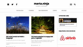 What Marta.ninja website looked like in 2019 (4 years ago)