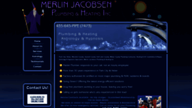 What Merlinjacobsenplumbing.com website looked like in 2019 (4 years ago)