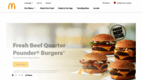 What Mcdonalds.com website looked like in 2019 (4 years ago)