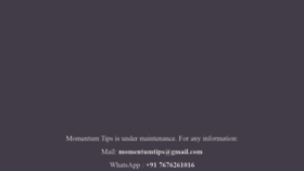 What Momentumtips.com website looked like in 2019 (4 years ago)