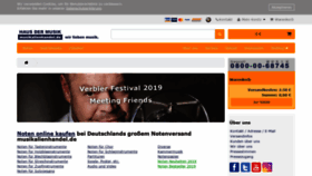 What Musikalienhandel.de website looked like in 2019 (4 years ago)