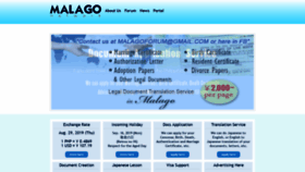 What Malago.net website looked like in 2019 (4 years ago)