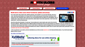What Mouthulcers.org website looked like in 2019 (4 years ago)