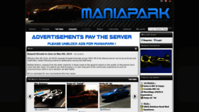 What Maniapark.com website looked like in 2019 (4 years ago)
