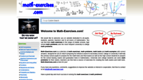 What Math-exercises.com website looked like in 2019 (5 years ago)