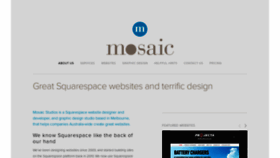 What Mosaicstudios.com.au website looked like in 2019 (4 years ago)