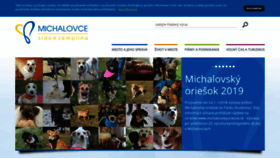 What Michalovce.sk website looked like in 2019 (4 years ago)
