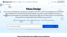 What Menu.designcrowd.com website looked like in 2019 (4 years ago)