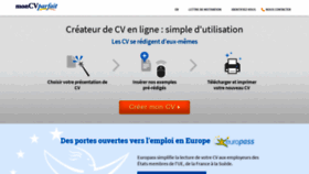 What Moncvparfait.fr website looked like in 2019 (4 years ago)