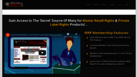 What Masterresellrights.com website looked like in 2019 (4 years ago)