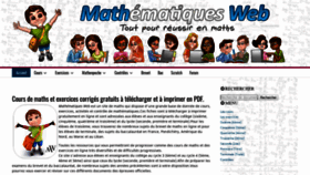 What Mathematiques-web.fr website looked like in 2019 (4 years ago)