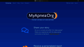 What Myapnea.org website looked like in 2019 (4 years ago)