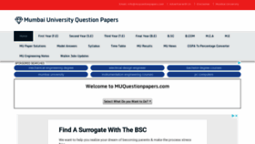 What Muquestionpapers.com website looked like in 2019 (4 years ago)