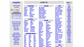 What Mobile.craigslist.org website looked like in 2019 (4 years ago)